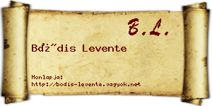 Bódis Levente névjegykártya