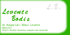levente bodis business card